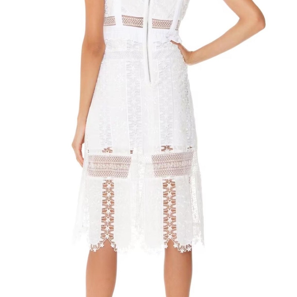 NWT FOR LOVE & LEMONS Gabrielle Midi Dress in Ivory - Picture 7 of 13
